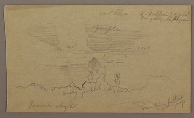 Dibujo, Paisaje; Verso: Cielo, agosto de 1865 de Frederic Edwin Church