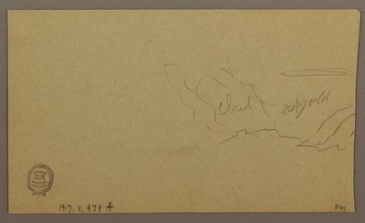Dibujo, Paisaje; Verso: Cielo, agosto de 1865 de Frederic Edwin Church