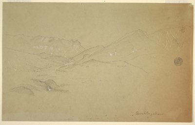 Dibujo, Paisaje cerca de Berchtesgaden, junio-julio de 1868 de Frederic Edwin Church