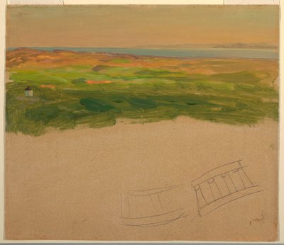 Dibujo, Paisaje, cerca de Siria o Grecia, 1868-69 de Frederic Edwin Church