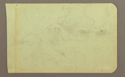 Dibujo, Paisaje con nubes; reverso: Montaña, 1883 de Frederic Edwin Church