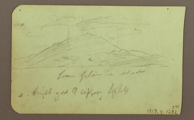Dibujo, Paisaje con nubes; reverso: Montaña, 1883 de Frederic Edwin Church