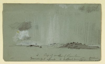 Dibujo, Paisaje con lluvia, 1860 de Frederic Edwin Church