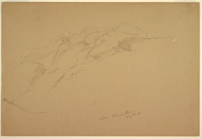 Dibujo, Paisajes entre Golling y Abtenau, 5 de agosto de 1868 de Frederic Edwin Church