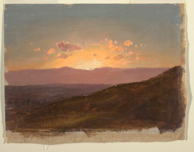 Dibujo, Mirando a través del valle de Hudson, 14 de agosto de 1867  de Frederic Edwin Church