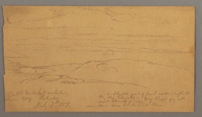 Dibujo, Louis Bay, Labrador, 7 de julio de 1859 de Frederic Edwin Church