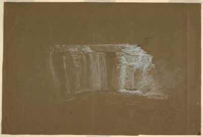 Dibujo, Lower Falls, río Genesee, Rochester, Nueva York, 1848 de Frederic Edwin Church