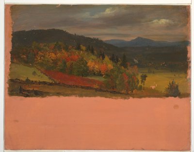 Dibujo, Maine o Stockbridge, Mass. vista, septiembre de 1848 de Frederic Edwin Church