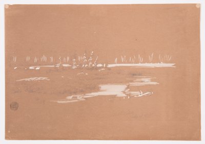 Dibujo, Paisaje pantanoso cerca de Millinocket, 20 de septiembre de 1878 de Frederic Edwin Church