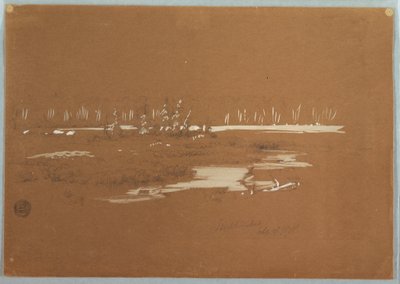 Dibujo, Paisaje pantanoso cerca de Millinocket, 20 de septiembre de 1878 de Frederic Edwin Church