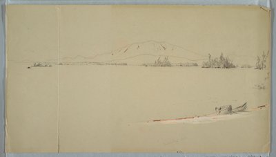 Dibujo, Lago Millinocket, Maine, septiembre de 1878 de Frederic Edwin Church