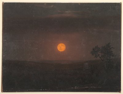 Dibujo, Luz de luna, granja de Church, ca. 1865 de Frederic Edwin Church