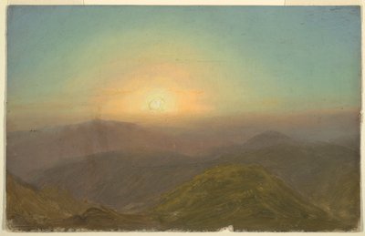 Dibujo, Paisaje matinal, 1865 de Frederic Edwin Church