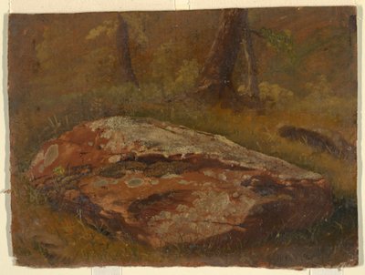 Dibujo, Mossy Rock, agosto de 1845 de Frederic Edwin Church