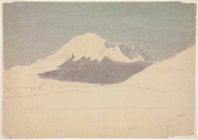 Dibujo, Monte Chimborazo, Ecuador, julio de 1857 de Frederic Edwin Church