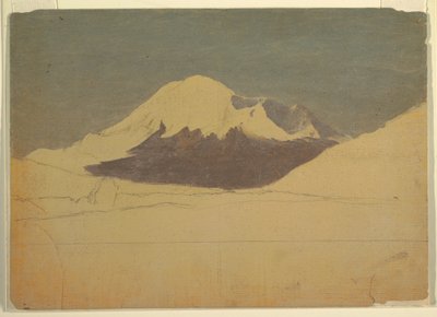 Dibujo, Monte Chimborazo, Ecuador, julio de 1857 de Frederic Edwin Church