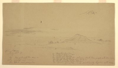 Dibujo, Monte Chimborazo al atardecer, 1857 de Frederic Edwin Church