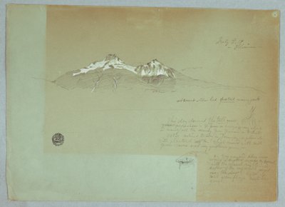Dibujo, Monte Iliniza, Ecuador, 3 de julio de 1857 de Frederic Edwin Church
