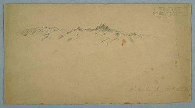 Dibujo, Monte Pichincha desde Chillo, Ecuador, 26 de junio de 1857 de Frederic Edwin Church