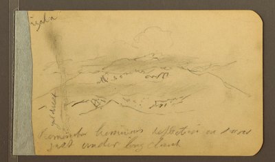 Dibujo, Flanco de montaña, 1889 de Frederic Edwin Church