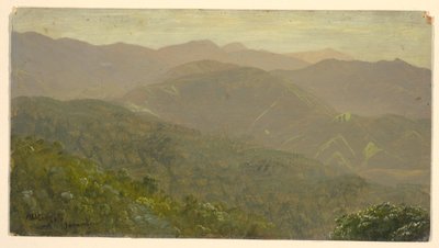 Dibujo, Paisaje de montaña, agosto de 1865 de Frederic Edwin Church