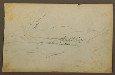 Dibujo, Paisaje de montaña, Colombia o Ecuador, 1853 de Frederic Edwin Church
