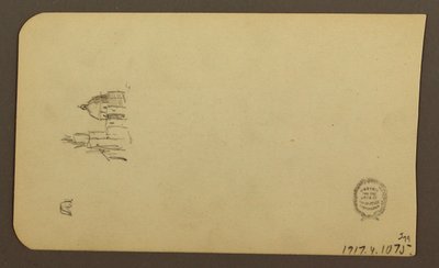 Dibujo, Paisaje montañoso; reverso: Iglesia con cúpula, abril de 1885 de Frederic Edwin Church