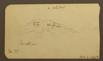 Dibujo, Paisajes de montaña; Verso: Flanco de montaña, Tocatecas, 22 de diciembre de 1884 de Frederic Edwin Church