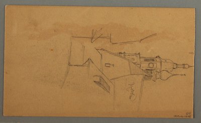 Dibujo, Pico de montaña, Vegetación junto a estanque, 1868 de Frederic Edwin Church
