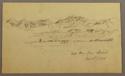 Dibujo, Picos de montaña, 22 de febrero de 1868 de Frederic Edwin Church