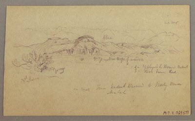 Dibujo, Picos de montaña, 22 de febrero de 1868 de Frederic Edwin Church