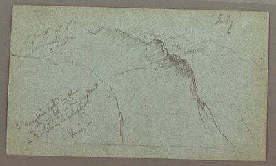 Dibujo, Picos de montaña, julio posiblemente 1868 de Frederic Edwin Church