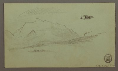 Dibujo, Picos de montaña, posiblemente 1868 de Frederic Edwin Church
