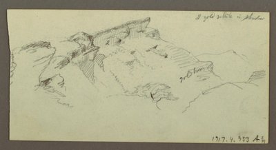 Dibujo, Picos de montaña, posiblemente 1868 de Frederic Edwin Church