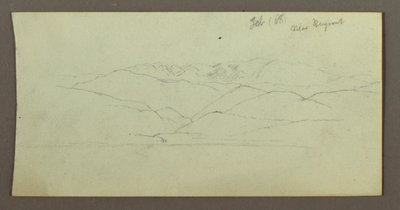 Dibujo, Cordillera, febrero de 1868 de Frederic Edwin Church