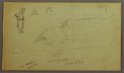 Dibujo, Cordillera, Estudios de figuras, posiblemente mayo de 1868 de Frederic Edwin Church