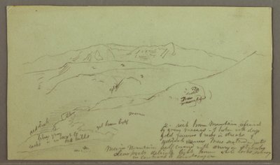 Dibujo, Cordillera, posiblemente mayo de 1868 de Frederic Edwin Church