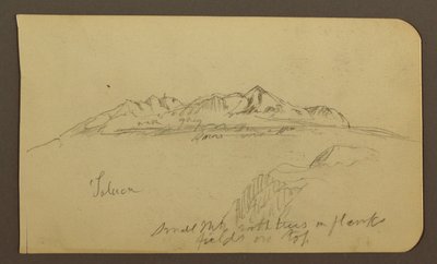 Dibujo, Sierra, Toluca; Verso: Sierra, Toluca, 7 de enero de 1885 de Frederic Edwin Church