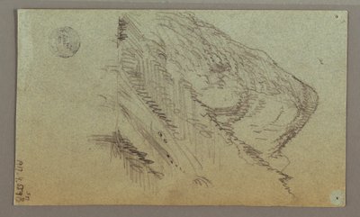 Dibujo, Valle montañoso, posiblemente 1868 de Frederic Edwin Church