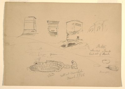 Dibujo, Montaña, Wady el-Arabah, 26 de febrero de 1868 de Frederic Edwin Church