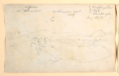 Dibujo, Paisaje de montaña, Colombia, 14 de agosto de 1853 de Frederic Edwin Church