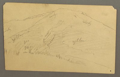 Dibujo, Cima de una montaña, 1877 de Frederic Edwin Church