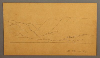 Dibujo, Bahía montañosa, posiblemente 1859 de Frederic Edwin Church