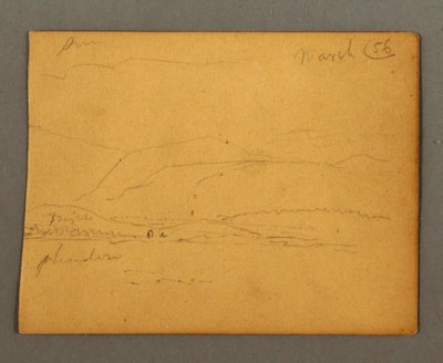 Dibujo, Montañas, marzo de 1856 de Frederic Edwin Church