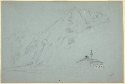 Dibujo, Montañas cerca de Abtenau. Salzkammergut, 5 de agosto de 1868 de Frederic Edwin Church