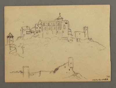 Dibujo, Montaña, posiblemente 1868 de Frederic Edwin Church