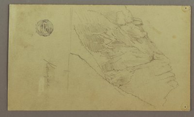 Dibujo, Montaña, posiblemente 1868 de Frederic Edwin Church