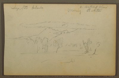 Dibujo, Monte Altar, Riobama, Ecuador, septiembre de 1853 de Frederic Edwin Church