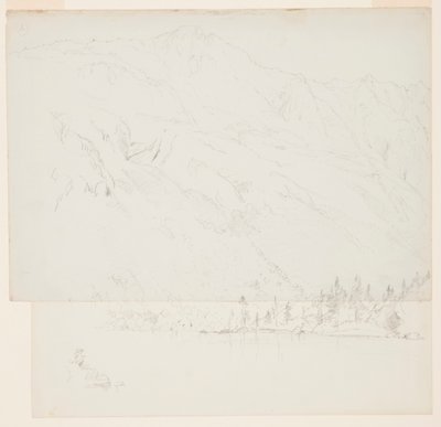 Dibujo, Monte Katadhin, Maine, 1870-78 de Frederic Edwin Church