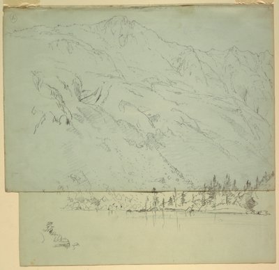 Dibujo, Mt. Katahdin, Maine, 1870-78 de Frederic Edwin Church